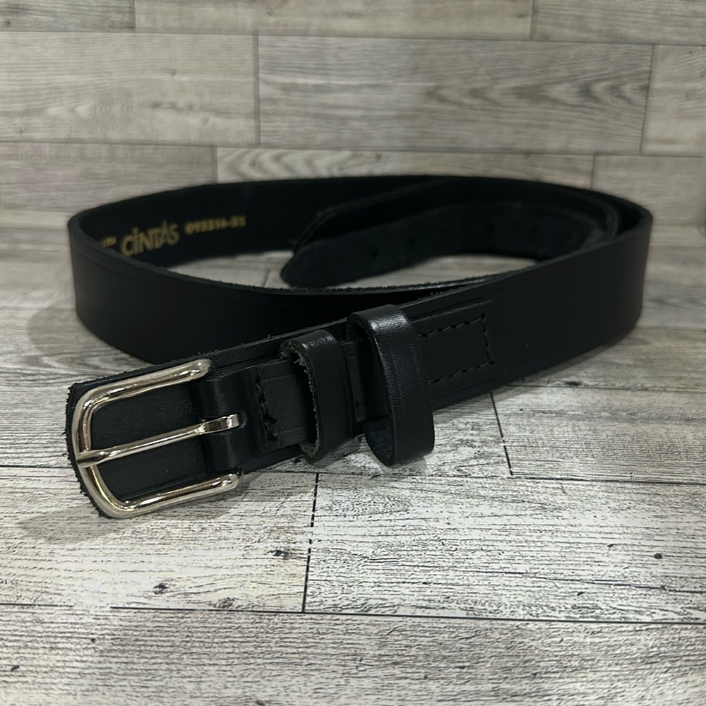 Cintas black leather work belt size medium